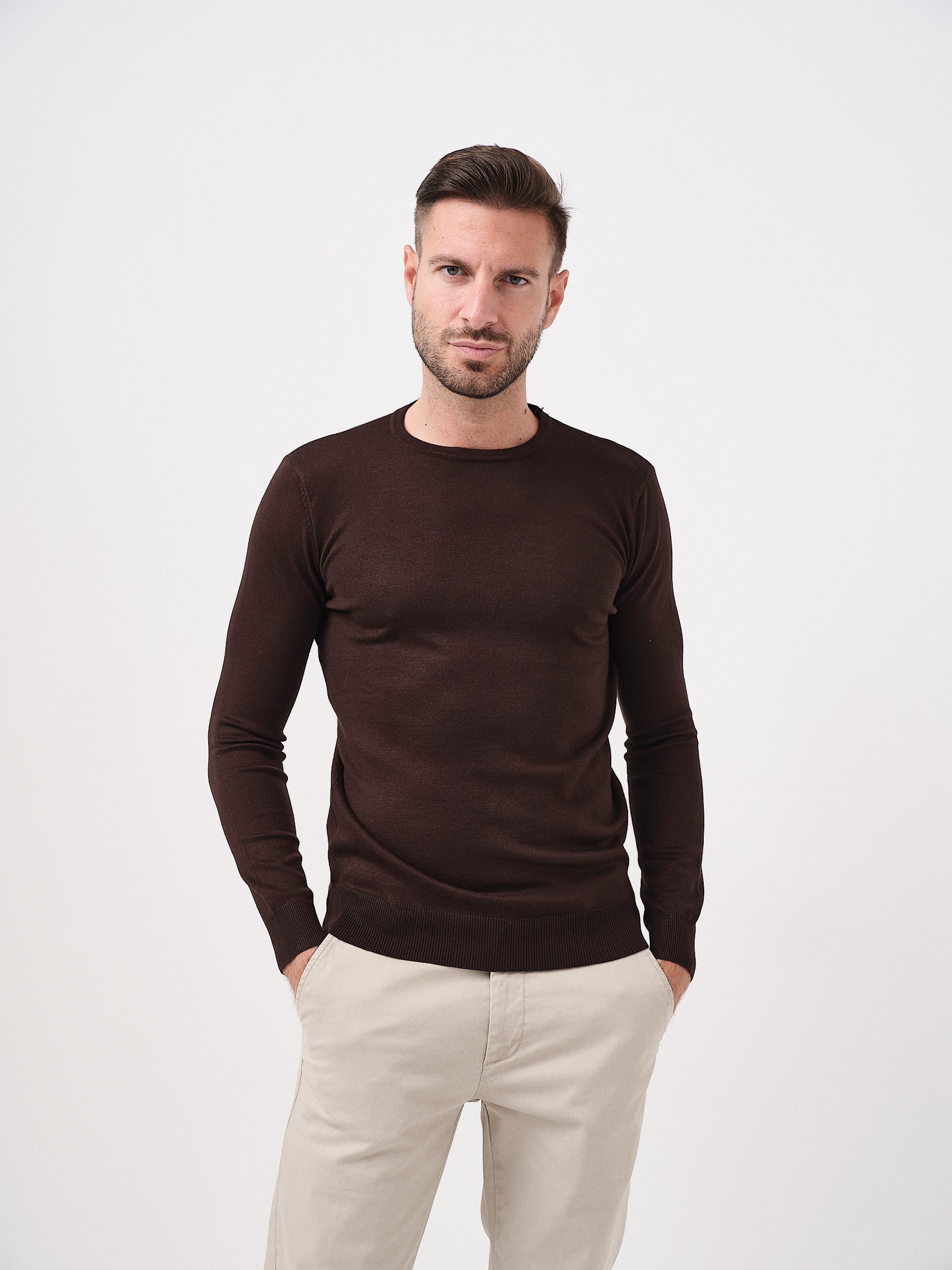 ROGER - PULLOVER CHOCO