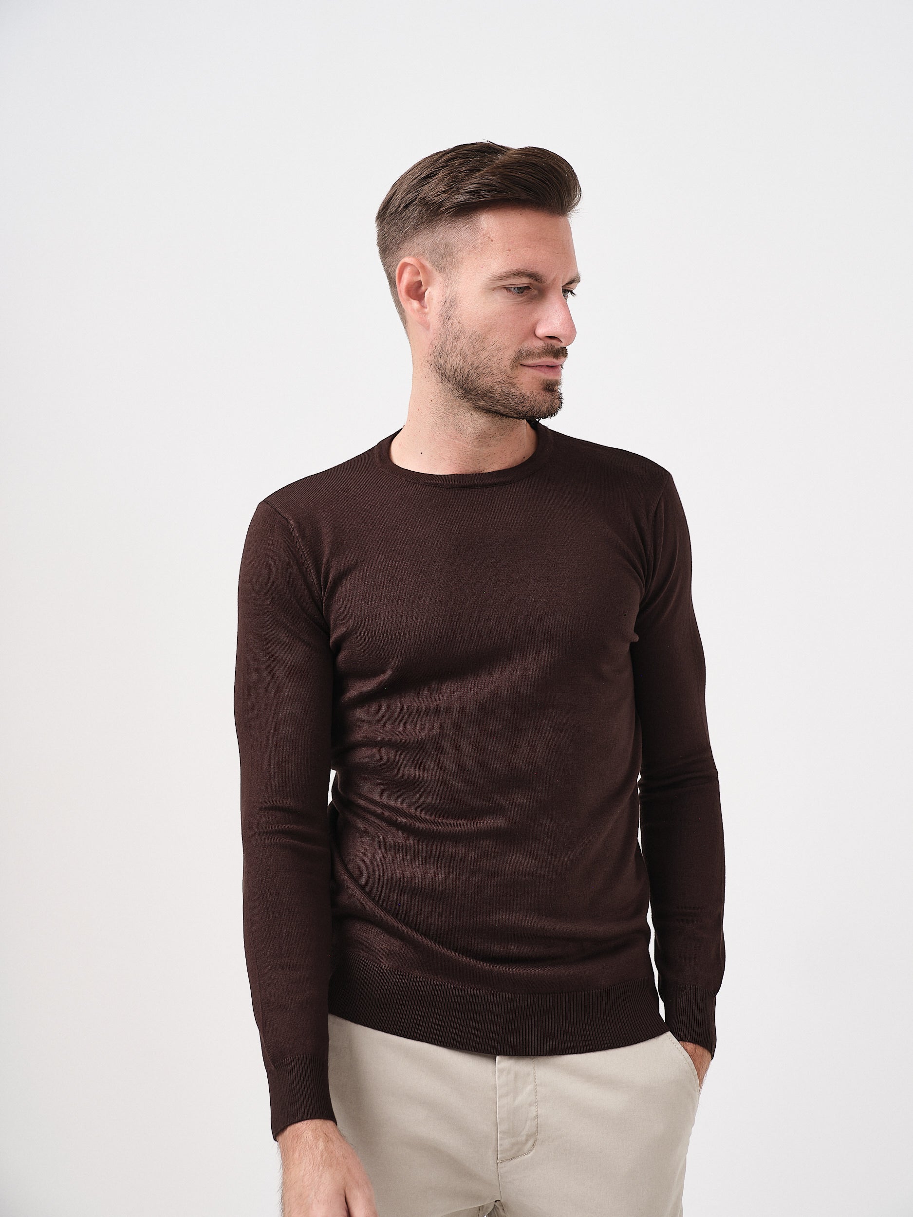 ROGER - PULLOVER CHOCO