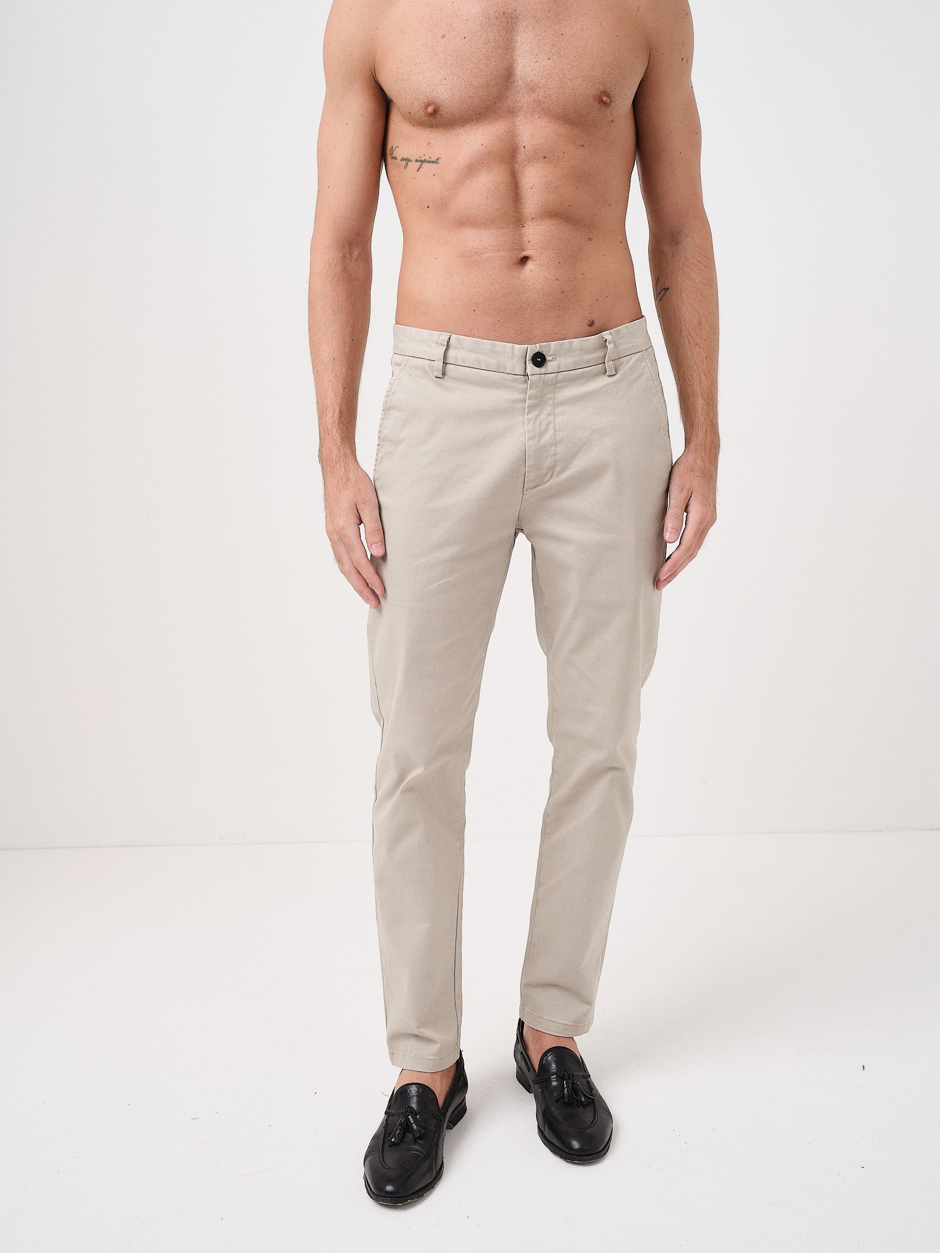 STEVEN - PANTALONE REGULAR - AVORIO