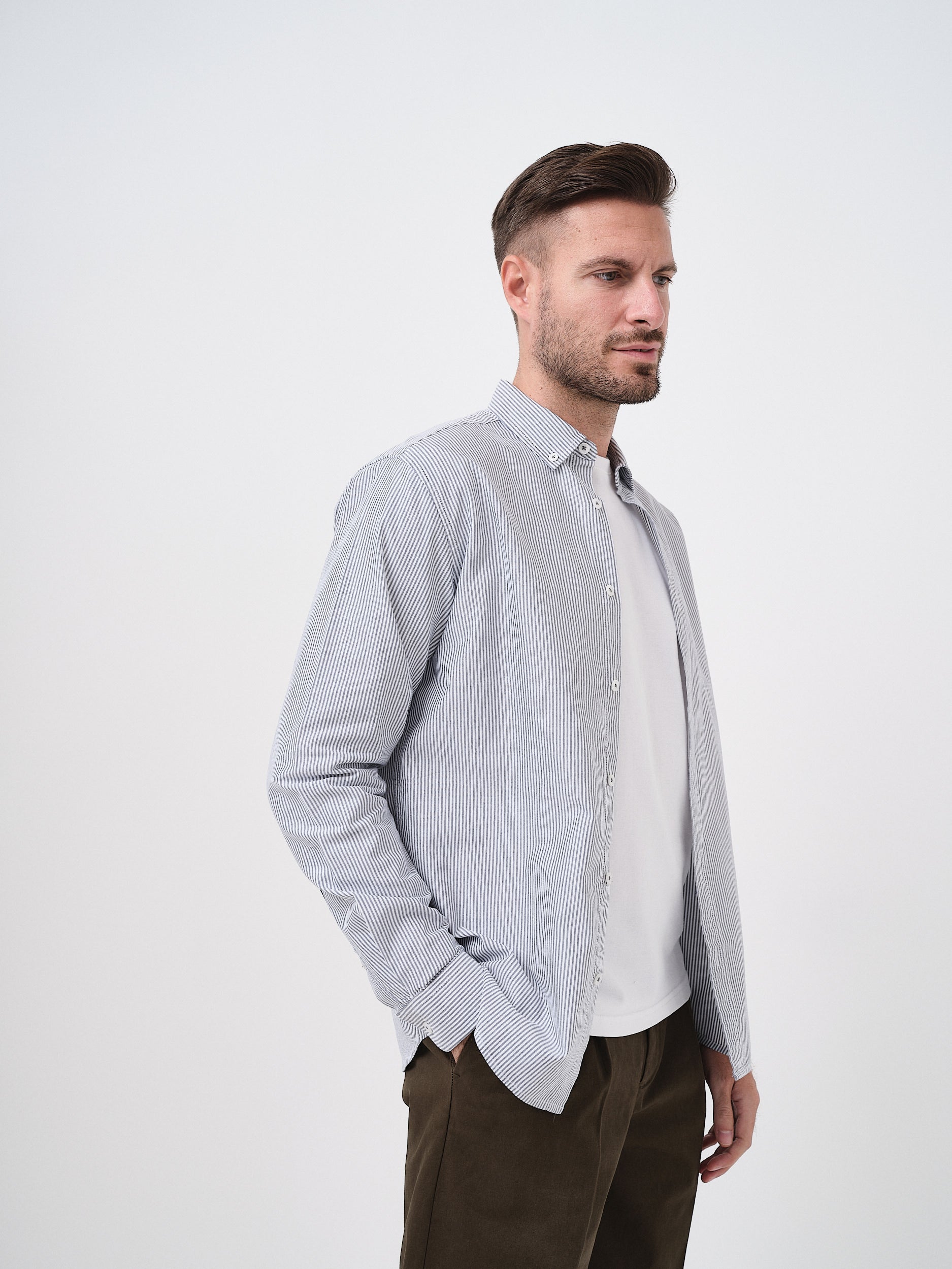 RIVIERA CAMICIA MANICA LUNGA - GRIGIO