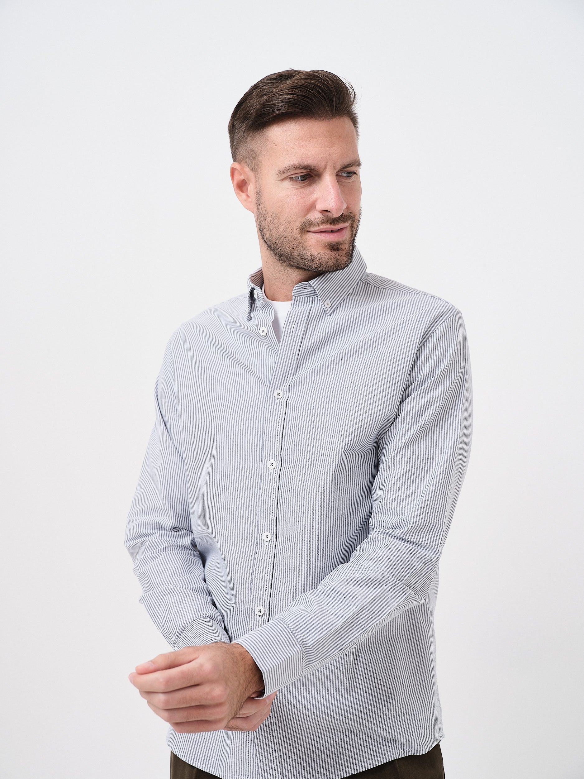 RIVIERA CAMICIA MANICA LUNGA - GRIGIO