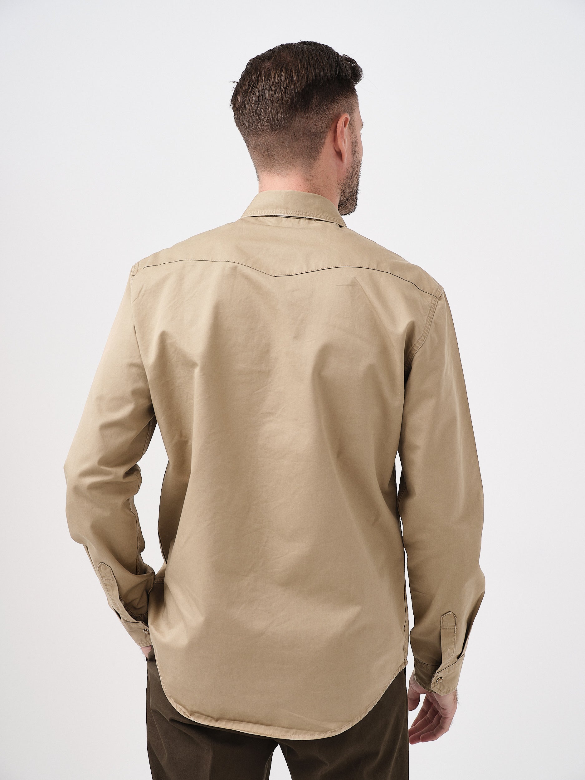 KANSAS - CAMICIA MANICA LUNGA - BEIGE