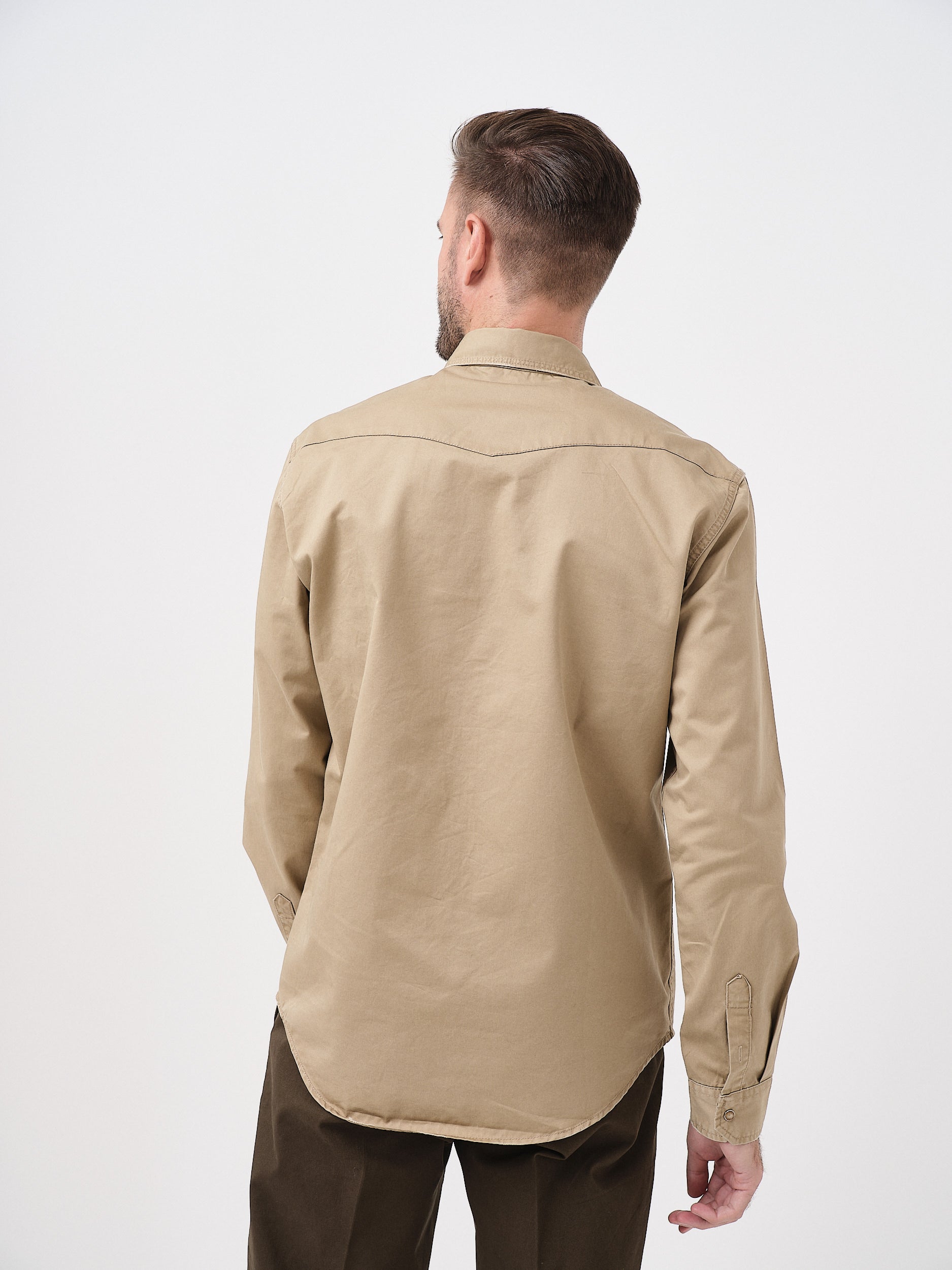 KANSAS - CAMICIA MANICA LUNGA - BEIGE