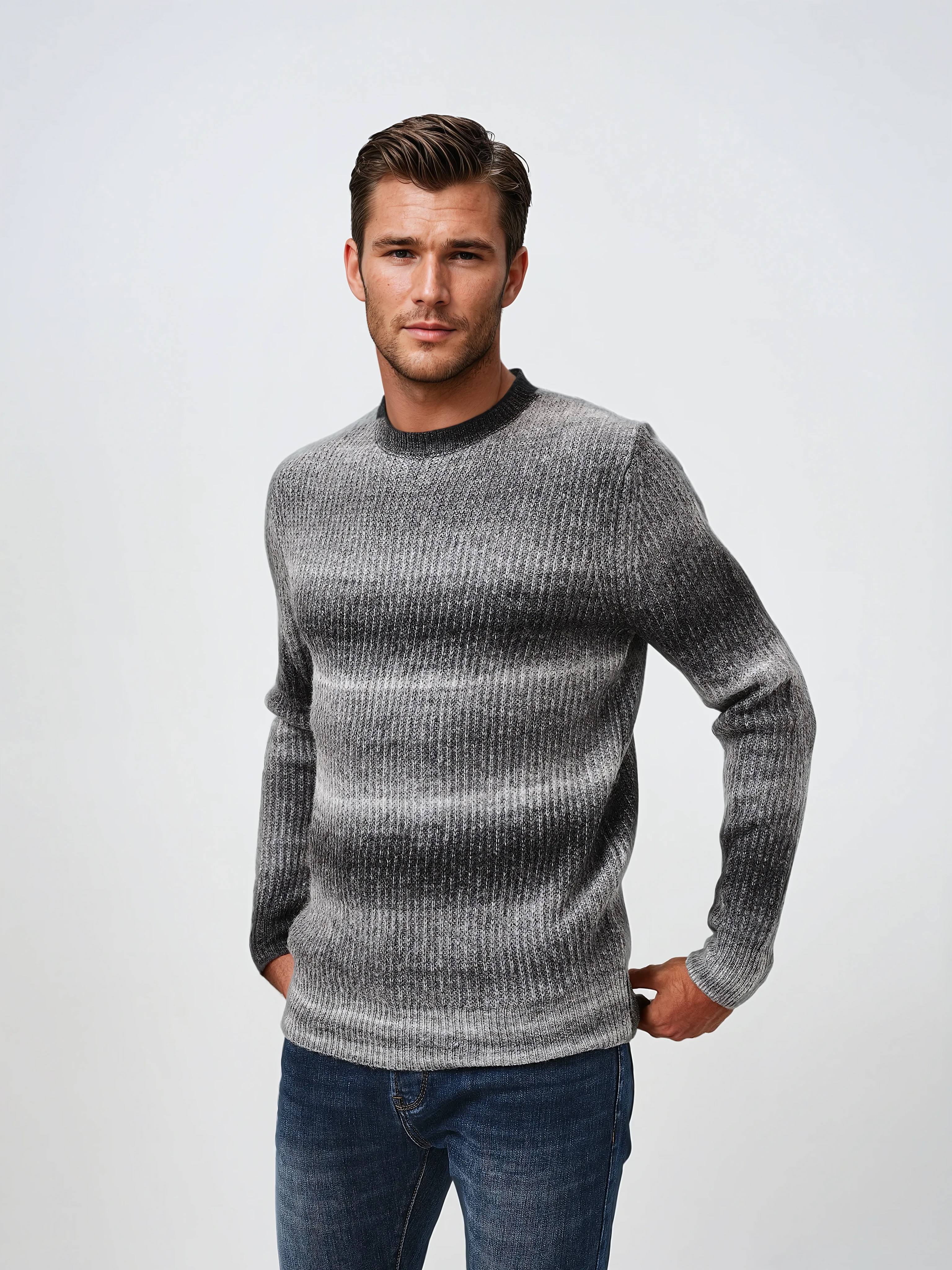 WAVE MAGLIONE GIROCOLLO - GRIGIO