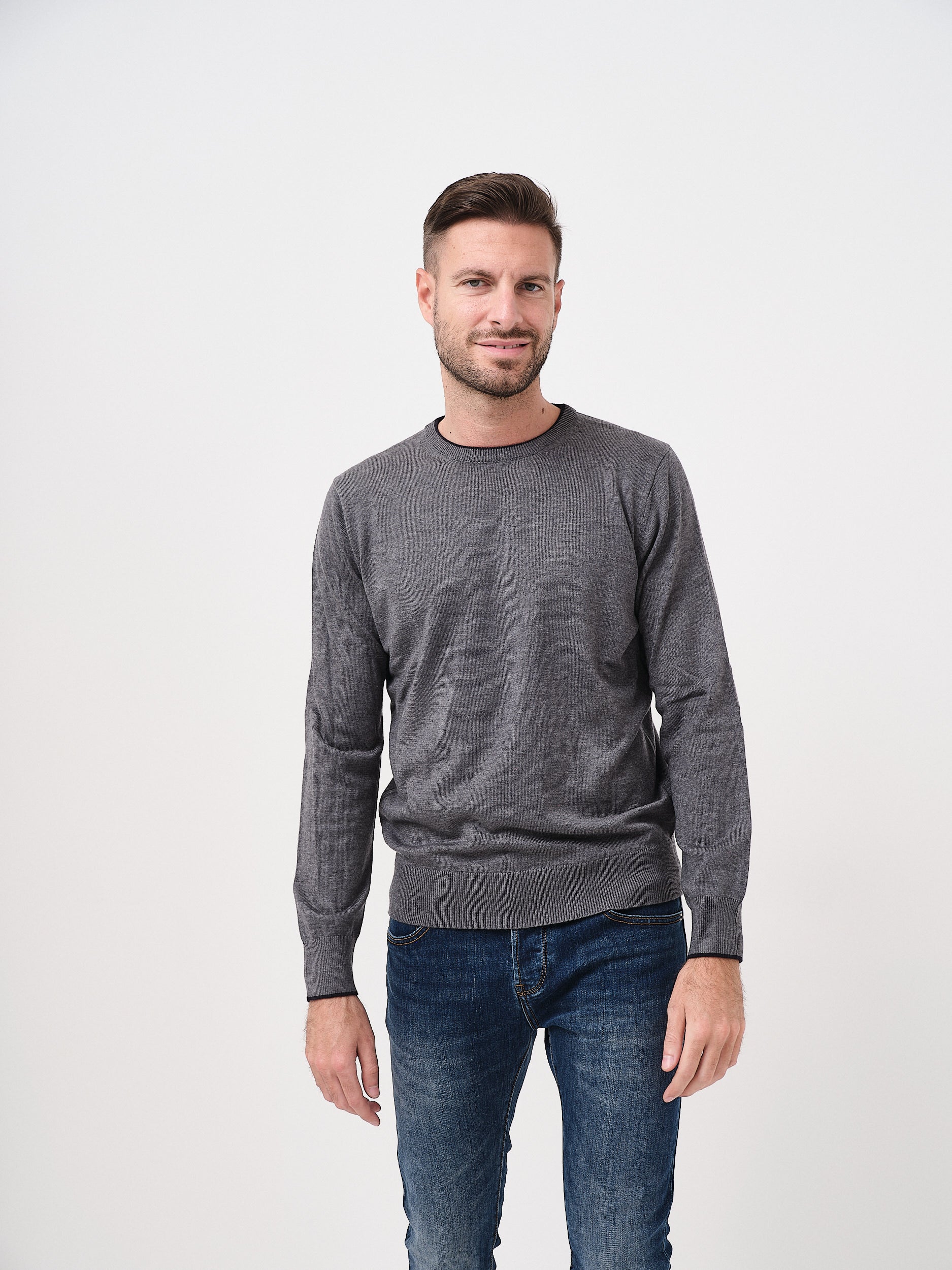 BRENTON - PULLOVER GRIGIO